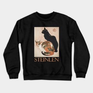 Two Cats by Théophile Steinlen Crewneck Sweatshirt